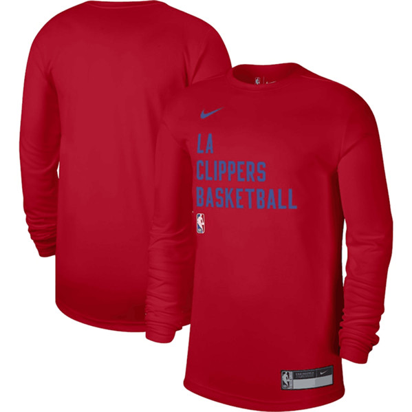 Men's Los Angeles Clippers Red 2023/24 Legend On-Court Practice Long Sleeve T-Shirt